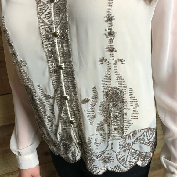 Anthropology/Tracy Reese, swingy beaded top, NWT - Picture 5 of 13